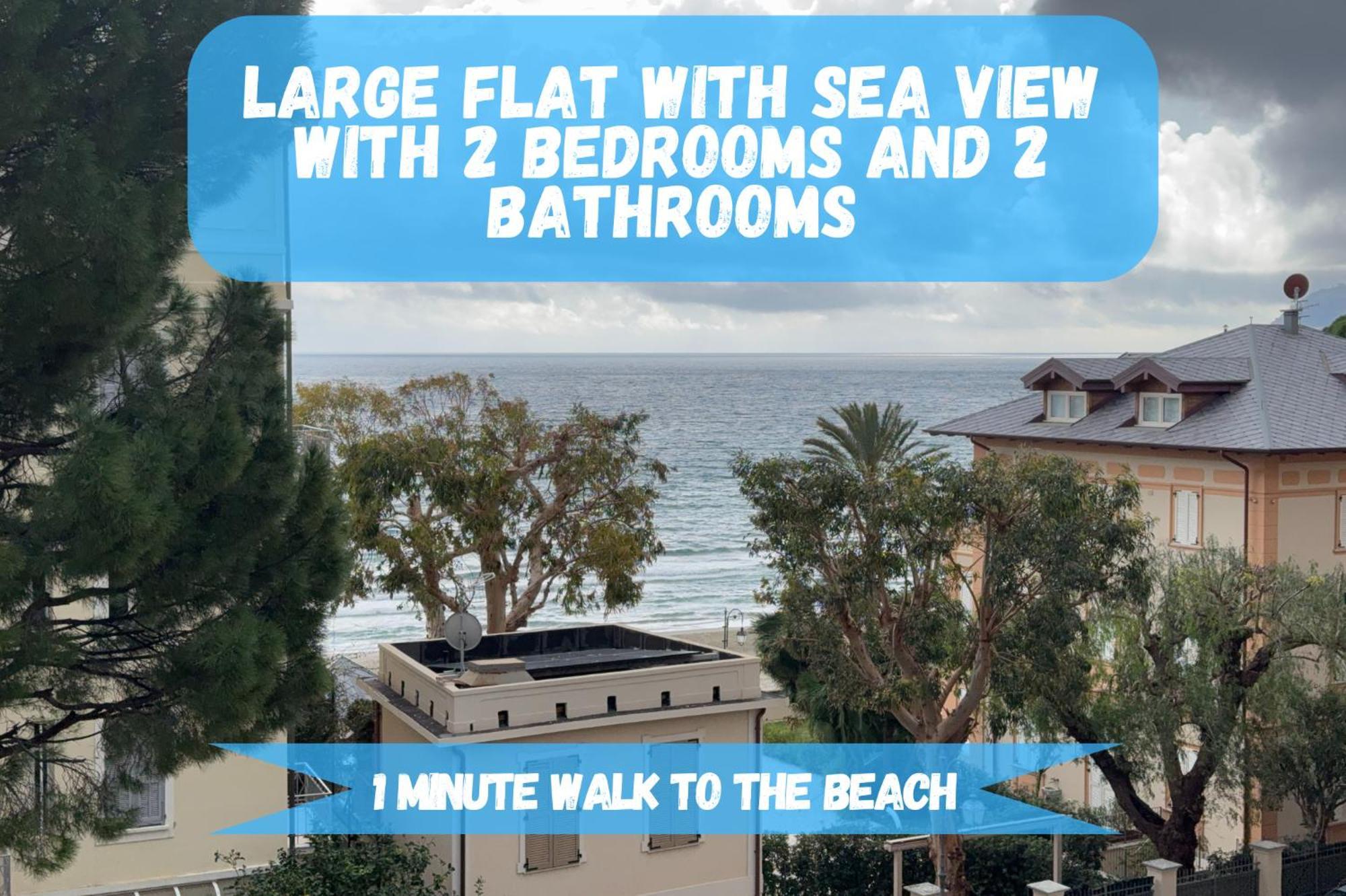 1 Min Walk From The Sea, With 2 Bed And 2 Bath * Alassio